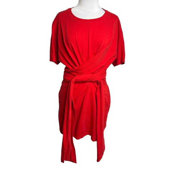 L'Academie The Nani Mini Dress in Red Orange Sz L - Picture 4 of 9
